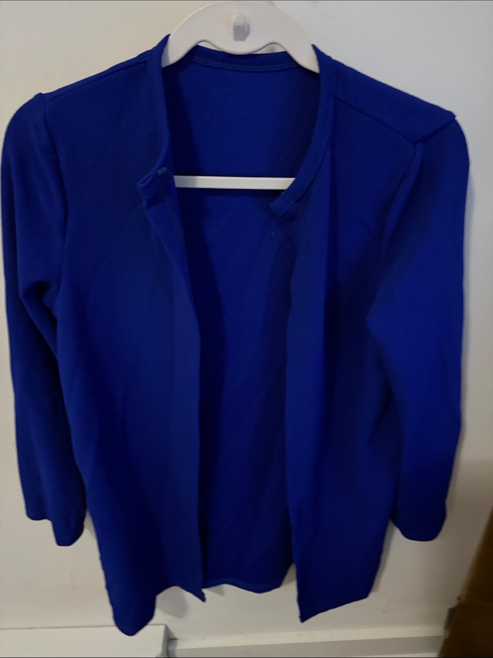 Women's Open Front Knit Jacket - Royal Blue
